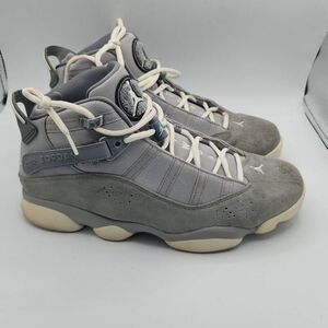 Men’s Air Jordan 6 Rings Size 11 Silver Cool Grey White Jordan 322992-014 Xi